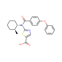 C[C@H]1CCCC[C@@H]1N(C(=O)c1ccc(Oc2ccccc2)cc1)c1ncc(C(=O)O)s1 ZINC000033816212