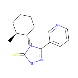 C[C@H]1CCCC[C@@H]1n1c(-c2cccnc2)n[nH]c1=S ZINC000006383294