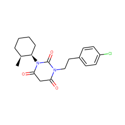 C[C@H]1CCCC[C@H]1N1C(=O)CC(=O)N(CCc2ccc(Cl)cc2)C1=O ZINC000101678273