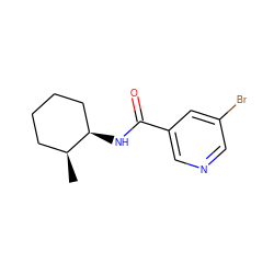 C[C@H]1CCCC[C@H]1NC(=O)c1cncc(Br)c1 ZINC000003427790