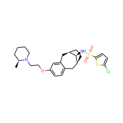 C[C@H]1CCCCN1CCOc1ccc2c(c1)C[C@H]1CC[C@@H](C2)[C@@H]1NS(=O)(=O)c1ccc(Cl)s1 ZINC000058538653