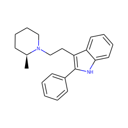 C[C@H]1CCCCN1CCc1c(-c2ccccc2)[nH]c2ccccc12 ZINC000013913276