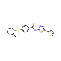 C[C@H]1CCCCN1S(=O)(=O)c1ccc(C(=O)Nc2nnc(-c3cccs3)o2)cc1 ZINC000002456896