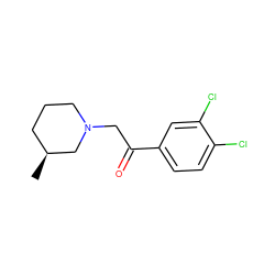 C[C@H]1CCCN(CC(=O)c2ccc(Cl)c(Cl)c2)C1 ZINC000003339807