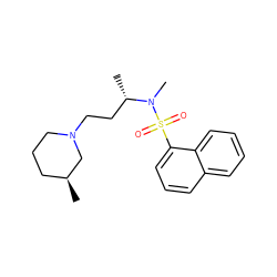 C[C@H]1CCCN(CC[C@H](C)N(C)S(=O)(=O)c2cccc3ccccc23)C1 ZINC000013531246