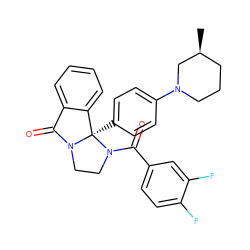 C[C@H]1CCCN(c2ccc([C@@]34c5ccccc5C(=O)N3CCN4C(=O)c3ccc(F)c(F)c3)cc2)C1 ZINC001772652401