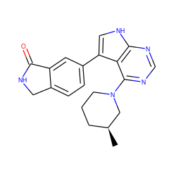 C[C@H]1CCCN(c2ncnc3[nH]cc(-c4ccc5c(c4)C(=O)NC5)c23)C1 ZINC000210717331