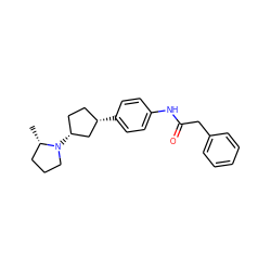 C[C@H]1CCCN1[C@@H]1CC[C@H](c2ccc(NC(=O)Cc3ccccc3)cc2)C1 ZINC000146972557