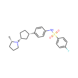 C[C@H]1CCCN1[C@@H]1CC[C@H](c2ccc(NS(=O)(=O)c3ccc(F)cc3)cc2)C1 ZINC000147041319