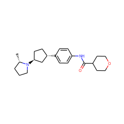 C[C@H]1CCCN1[C@H]1CC[C@H](c2ccc(NC(=O)C3CCOCC3)cc2)C1 ZINC000199827388