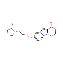 C[C@H]1CCCN1CCCOc1ccc2c(c1)cc1n2CCNC1=O ZINC000064548418