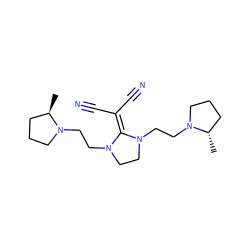 C[C@H]1CCCN1CCN1CCN(CCN2CCC[C@H]2C)C1=C(C#N)C#N ZINC000034634852