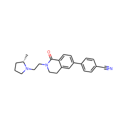 C[C@H]1CCCN1CCN1CCc2cc(-c3ccc(C#N)cc3)ccc2C1=O ZINC000059114030