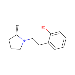 C[C@H]1CCCN1CCc1ccccc1O ZINC000029131285