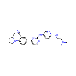 C[C@H]1CCCN1c1ccc(-c2ccnc(Nc3ccc(NCCN(C)C)nc3)n2)cc1C#N ZINC000143606831