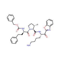 C[C@H]1CCN(C(=O)[C@@H](CCc2ccccc2)NC(=O)OCc2ccccc2)[C@@H]1C(=O)N[C@@H](CCCCN)C(=O)c1nc2ccccc2o1 ZINC000049899401