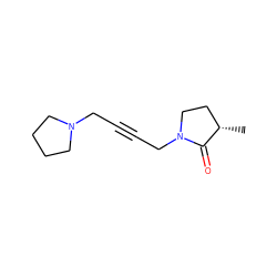 C[C@H]1CCN(CC#CCN2CCCC2)C1=O ZINC000013726876