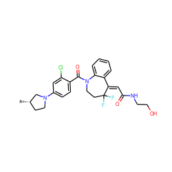 C[C@H]1CCN(c2ccc(C(=O)N3CCC(F)(F)/C(=C\C(=O)NCCO)c4ccccc43)c(Cl)c2)C1 ZINC000045339900