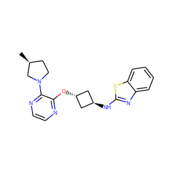 C[C@H]1CCN(c2nccnc2O[C@H]2C[C@H](Nc3nc4ccccc4s3)C2)C1 ZINC000146155552