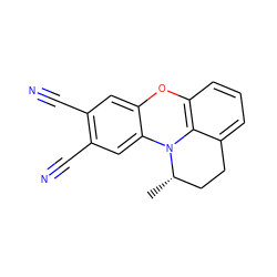 C[C@H]1CCc2cccc3c2N1c1cc(C#N)c(C#N)cc1O3 ZINC000000034397