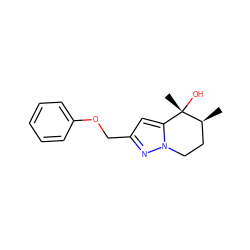 C[C@H]1CCn2nc(COc3ccccc3)cc2[C@]1(C)O ZINC000299836853