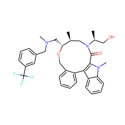 C[C@H]1CN([C@@H](C)CO)C(=O)c2c(c3ccccc3n2C)-c2ccccc2CO[C@@H]1CN(C)Cc1cccc(C(F)(F)F)c1 ZINC000095599830