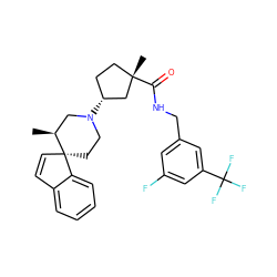 C[C@H]1CN([C@@H]2CC[C@](C)(C(=O)NCc3cc(F)cc(C(F)(F)F)c3)C2)CC[C@]12C=Cc1ccccc12 ZINC000028704048