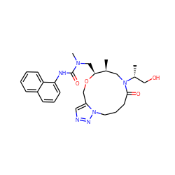 C[C@H]1CN([C@H](C)CO)C(=O)CCCn2nncc2CO[C@H]1CN(C)C(=O)Nc1cccc2ccccc12 ZINC000061945601