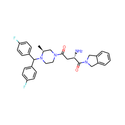 C[C@H]1CN(C(=O)C[C@H](N)C(=O)N2Cc3ccccc3C2)CCN1C(c1ccc(F)cc1)c1ccc(F)cc1 ZINC000072105420