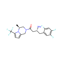 C[C@H]1CN(C(=O)C[C@H](N)Cc2cc(F)c(F)cc2F)Cc2ccc(C(F)(F)F)n21 ZINC000084615691