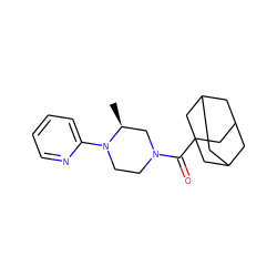 C[C@H]1CN(C(=O)C23CC4CC(CC(C4)C2)C3)CCN1c1ccccn1 ZINC000096272410