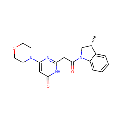 C[C@H]1CN(C(=O)Cc2nc(N3CCOCC3)cc(=O)[nH]2)c2ccccc21 ZINC000103262554
