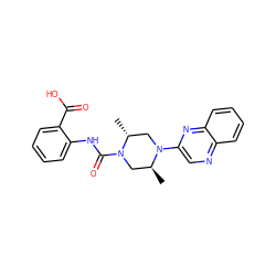 C[C@H]1CN(C(=O)Nc2ccccc2C(=O)O)[C@H](C)CN1c1cnc2ccccc2n1 ZINC000028969693