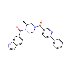 C[C@H]1CN(C(=O)c2ccc(-c3ccccc3)nc2)CCN1C(=O)c1ccc2cc[nH]c2c1 ZINC000049033114