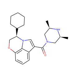 C[C@H]1CN(C(=O)c2cn3c4c(cccc24)OC[C@H]3C2CCCCC2)C[C@@H](C)N1 ZINC000058512024