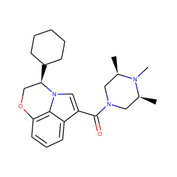 C[C@H]1CN(C(=O)c2cn3c4c(cccc24)OC[C@H]3C2CCCCC2)C[C@@H](C)N1C ZINC000038308443