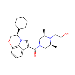 C[C@H]1CN(C(=O)c2cn3c4c(cccc24)OC[C@H]3C2CCCCC2)C[C@@H](C)N1CCO ZINC000058498998