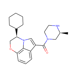 C[C@H]1CN(C(=O)c2cn3c4c(cccc24)OC[C@H]3C2CCCCC2)CCN1 ZINC000058519668