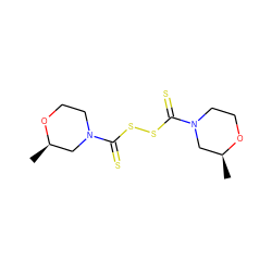 C[C@H]1CN(C(=S)SSC(=S)N2CCO[C@H](C)C2)CCO1 ZINC001772624019