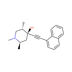 C[C@H]1CN(C)[C@H](C)C[C@@]1(O)C#Cc1cccc2ccccc12 ZINC000032218062