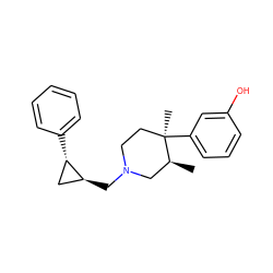 C[C@H]1CN(C[C@H]2C[C@@H]2c2ccccc2)CC[C@@]1(C)c1cccc(O)c1 ZINC000026150615