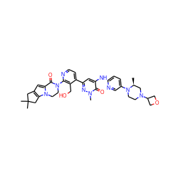 C[C@H]1CN(C2COC2)CCN1c1ccc(Nc2cc(-c3ccnc(N4CCn5c(cc6c5CC(C)(C)C6)C4=O)c3CO)nn(C)c2=O)nc1 ZINC000221116620