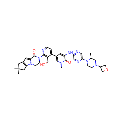 C[C@H]1CN(C2COC2)CCN1c1cnc(Nc2cc(-c3ccnc(N4CCn5c(cc6c5CC(C)(C)C6)C4=O)c3CO)cn(C)c2=O)cn1 ZINC000221117315