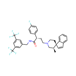 C[C@H]1CN(CC[C@H](C(=O)NCc2cc(C(F)(F)F)cc(C(F)(F)F)c2)c2ccc(F)cc2)CC[C@@]12C=Cc1ccccc12 ZINC000034804240