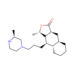 C[C@H]1CN(CCC[C@@H]2[C@H]3CCCC[C@@H]3C[C@@H]3C(=O)O[C@@H](C)[C@@H]32)CCN1 ZINC000028012723