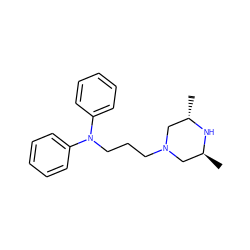 C[C@H]1CN(CCCN(c2ccccc2)c2ccccc2)C[C@H](C)N1 ZINC000027518523