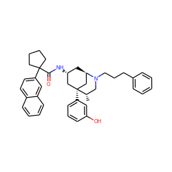 C[C@H]1CN(CCCc2ccccc2)[C@@H]2C[C@@H](NC(=O)C3(c4ccc5ccccc5c4)CCCC3)C[C@@]1(c1cccc(O)c1)C2 ZINC000038147757