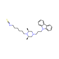 C[C@H]1CN(CCCn2c3ccccc3c3ccccc32)C[C@@H](C)N1CCCCCCN=C=S ZINC000022450576