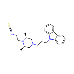 C[C@H]1CN(CCCn2c3ccccc3c3ccccc32)C[C@@H](C)N1CCN=C=S ZINC000022938892