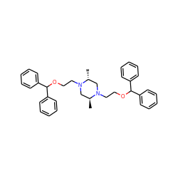 C[C@H]1CN(CCOC(c2ccccc2)c2ccccc2)[C@H](C)CN1CCOC(c1ccccc1)c1ccccc1 ZINC000027524455